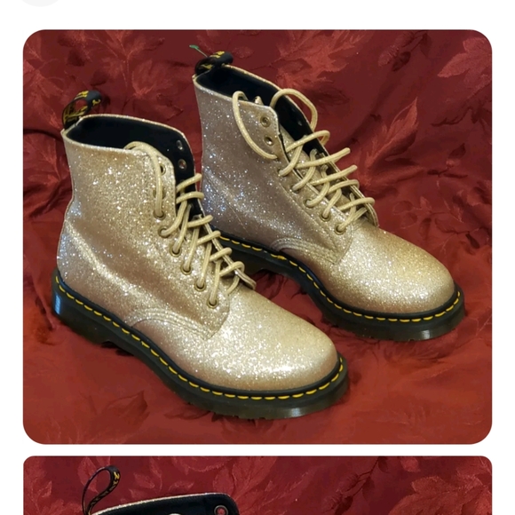 Dr. Martens Shoes Dr Martens 46 Farrah Chunky Gold Glitter 8 Poshmark